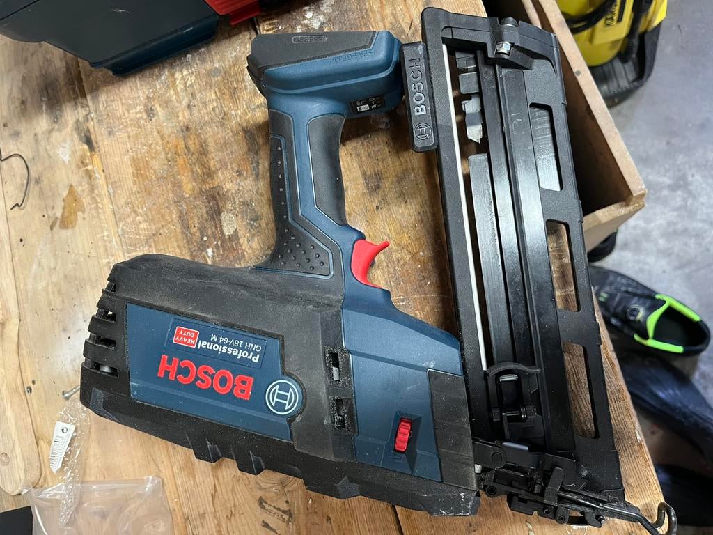 Afwerk tacker bosch blauw, Ophalen, Zo goed als nieuw