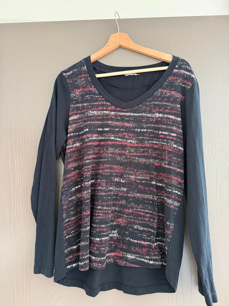 Sandwich Dames Shirt Lange Mouw Zwart met Print Maat M, Maat 38/40 (M), Zwart, Ophalen of Verzenden, Lange mouw