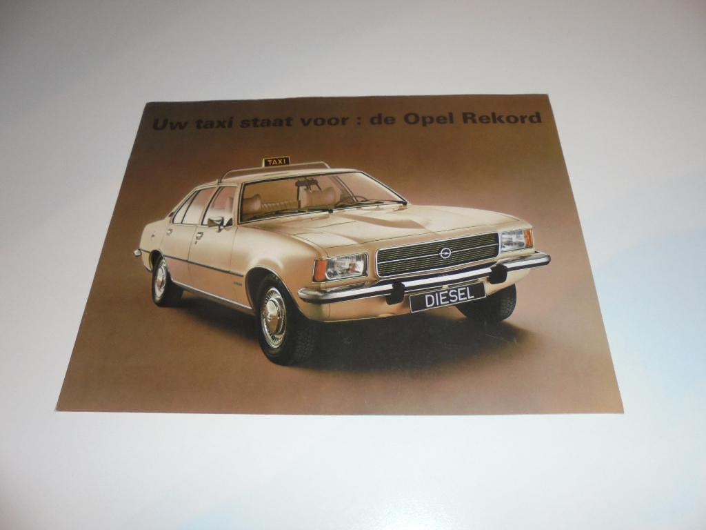 brochure Opel Rekord taxi  1974, Ophalen of Verzenden, Zo goed als nieuw, Opel