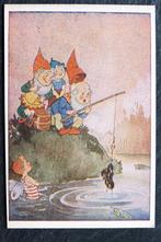 De kabouters vissen een laars op, vlinderjongen kijkt toe, Verzamelen, Ansichtkaarten | Themakaarten, Verzenden, 1920 tot 1940