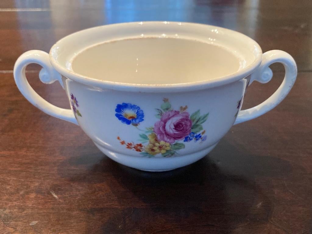 Antieke suikerpot P. Regout. Decor 3262 Pioenroos Boudewijn, Antiek en Kunst, Ophalen of Verzenden