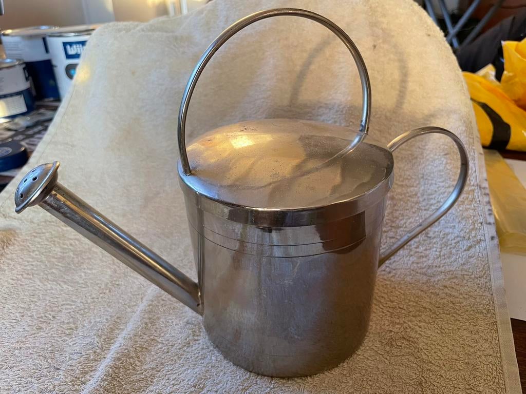 Rvs gieter ca 1 liter, Ophalen of Verzenden, Zo goed als nieuw