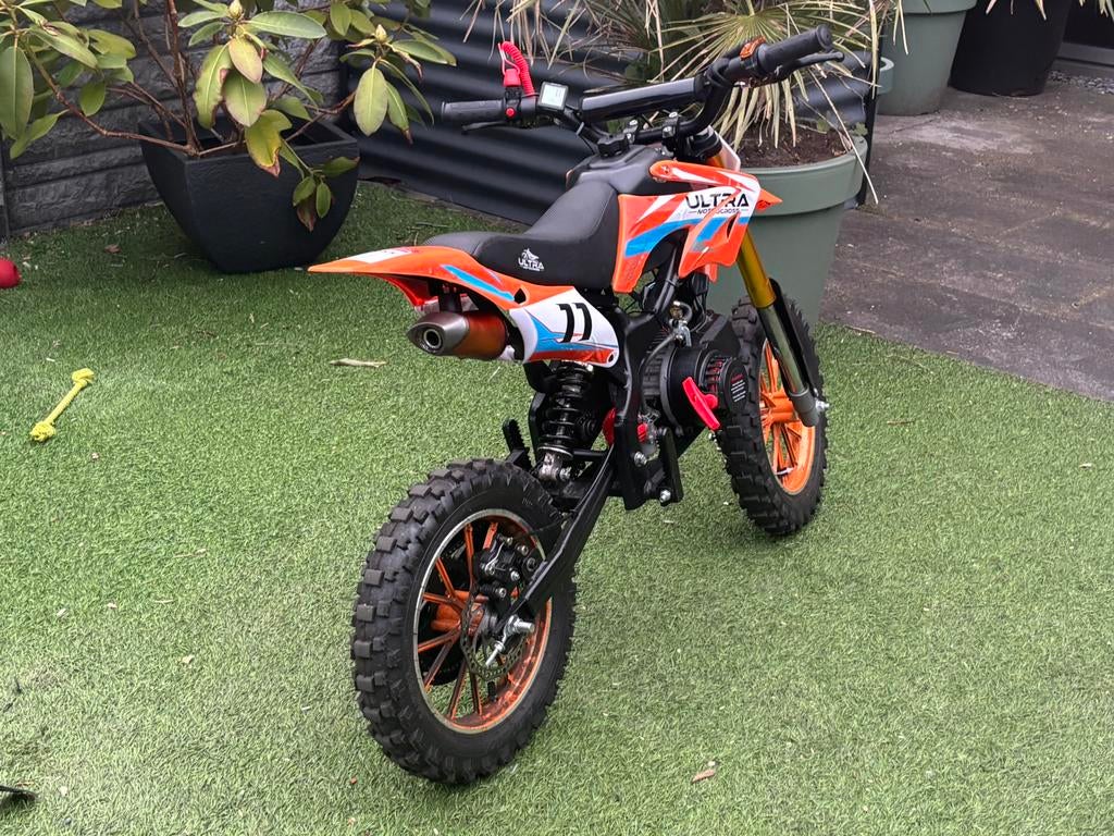 Ultra Motorcross Minibike 49cc, Fietsen en Brommers, Minibikes, Midibikes en Pitbikes, Ophalen, 50 cc, Schijfrem, Pitbike