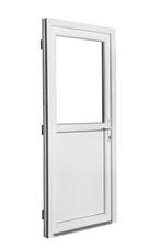 Kunststof deur 1/2 glas Antraciet RAL 7016 98x200, Doe-het-zelf en Verbouw, Deuren en Horren, Niet ingevuld, 80 tot 100 cm, Niet ingevuld