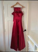 Glanzende Rode Galajurk met Steentjes en Boa - Verstelbaar, Kleding | Dames, Gelegenheidskleding, Galajurk, Ophalen of Verzenden