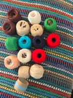 Zolderopruiming 16 bolletjes dun haakkatoen, Hobby en Vrije tijd, Breien en Haken, Ophalen of Verzenden, Zo goed als nieuw, Haken