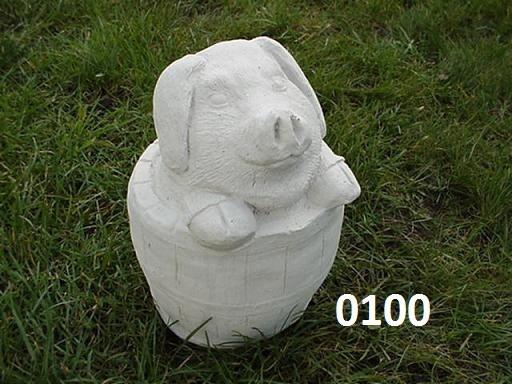 Varken in ton. nr 0100,, Tuin en Terras, Tuinbeelden, Nieuw, Dierenbeeld, Beton, Ophalen