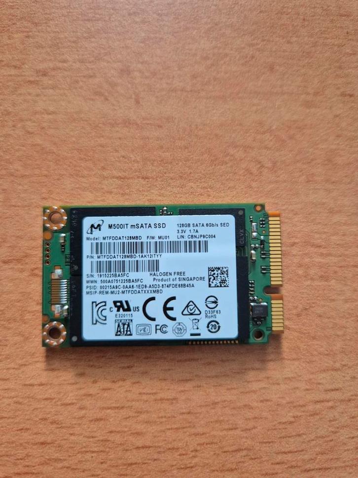 Matador M500IT mSATA SSD 128GB, Computers en Software, Harde schijven, Zo goed als nieuw, Laptop, Intern, SSD, SATA, Ophalen of Verzenden