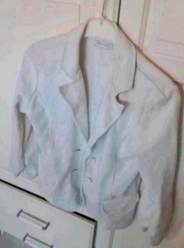 Blazer wit van jogging materiaal
maat L, Kleding | Dames, Sutherland, Wit, Maat 42/44 (L), Ophalen of Verzenden
