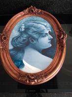 Handbeschilderd portret societe ceramique omstreeks 1875., Ophalen of Verzenden