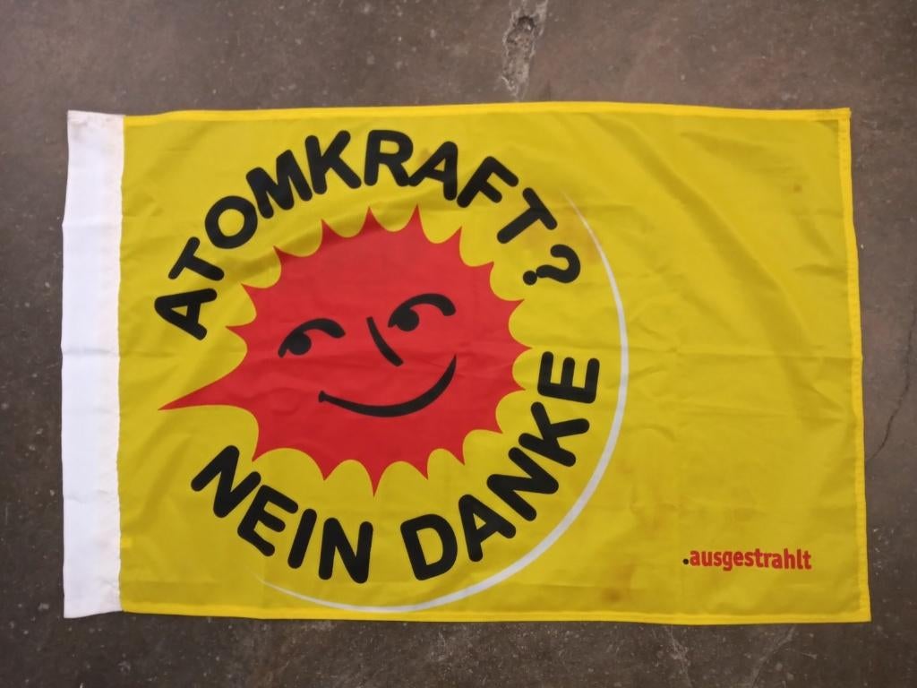 Vlag Atomkraft Neine Danke, Ophalen of Verzenden, Gebruikt