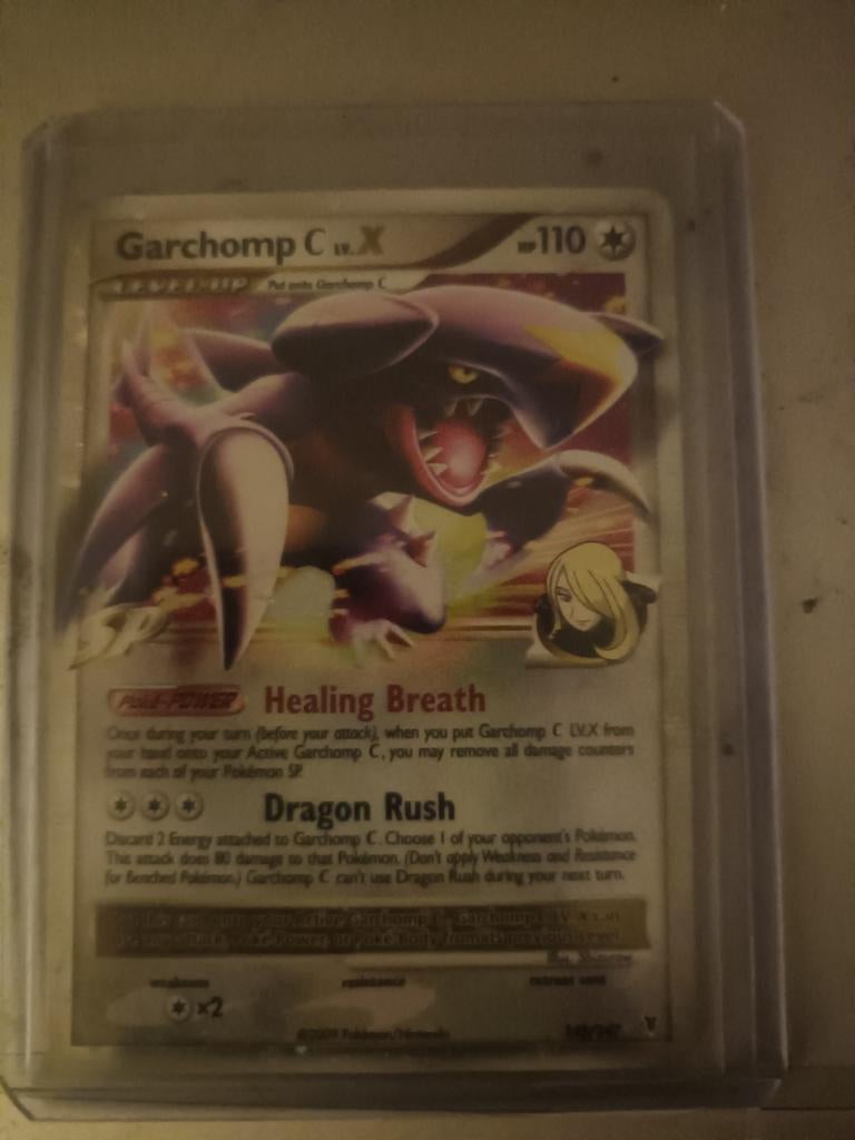 Garchomp C Lv.X Pokémon Kaart - Zeldzaam en Krachtig, Ophalen of Verzenden, Gebruikt, Losse kaart, Foil