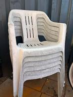 Verweerde tuinset met 6 stoelen en tafel, Ophalen, Kunststof, Gebruikt, 6 zitplaatsen
