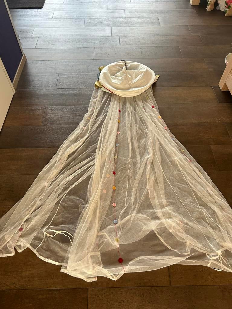 Witte klamboe met gekleurde accenten, Ophalen of Verzenden, Gebruikt, Klamboe