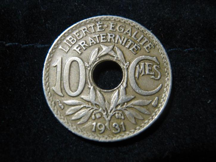 Frankrijk 10 Centimes 1931 #43, Postzegels en Munten, Munten | Europa | Niet-Euromunten, Losse munt, Frankrijk, Ophalen of Verzenden