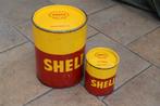 lot 2 vet blik shell olie blik blikken 1930, Verzamelen, Ophalen of Verzenden, Gebruikt, Reclamebord
