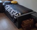 Eenpersoonsbed met logeerbed, Huis en Inrichting, Slaapkamer | Bedden, Ophalen, Eenpersoons, Metaal, 90 cm