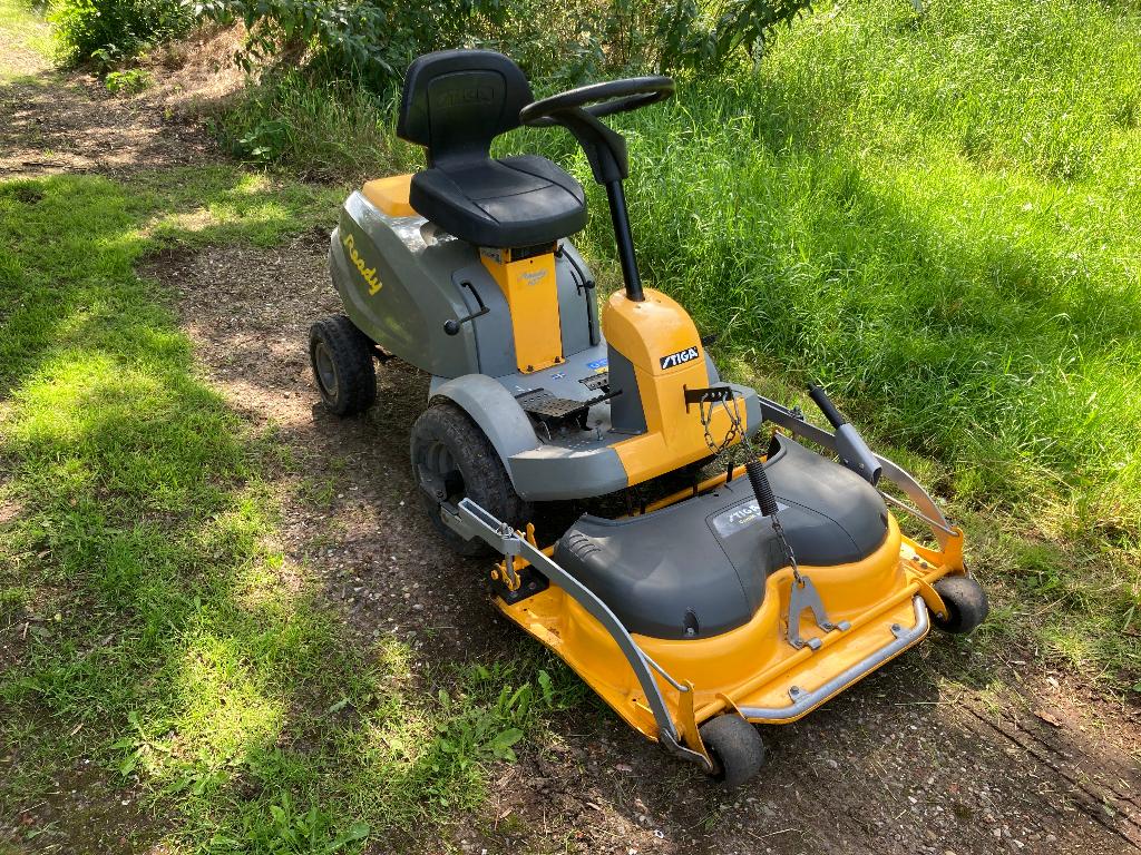 Stiga Ready 85 Combi zitmaaier, Tuin en Terras, Zitmaaiers, Gebruikt, Minder dan 90 cm, Elektrische starter, Mulchfunctie, Ophalen