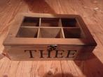 Houten theedoos, Ophalen of Verzenden, Zo goed als nieuw