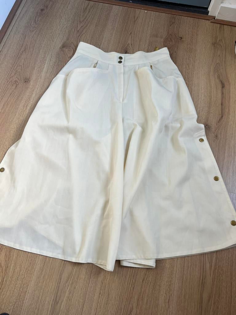 Trend tex vintage broekrok roomwit met wol wollen m, Kleding | Dames, Maat 38/40 (M), Kort, Wit, Ophalen of Verzenden