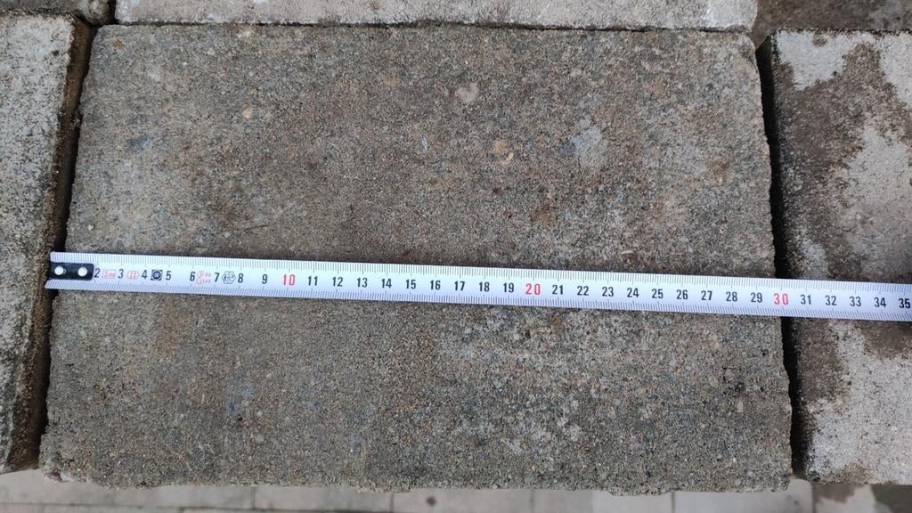242 Bestratings stenen 30x20x6cm ca 14m2 + 1m3 hoogzand, Ophalen, Beton, Klinkers