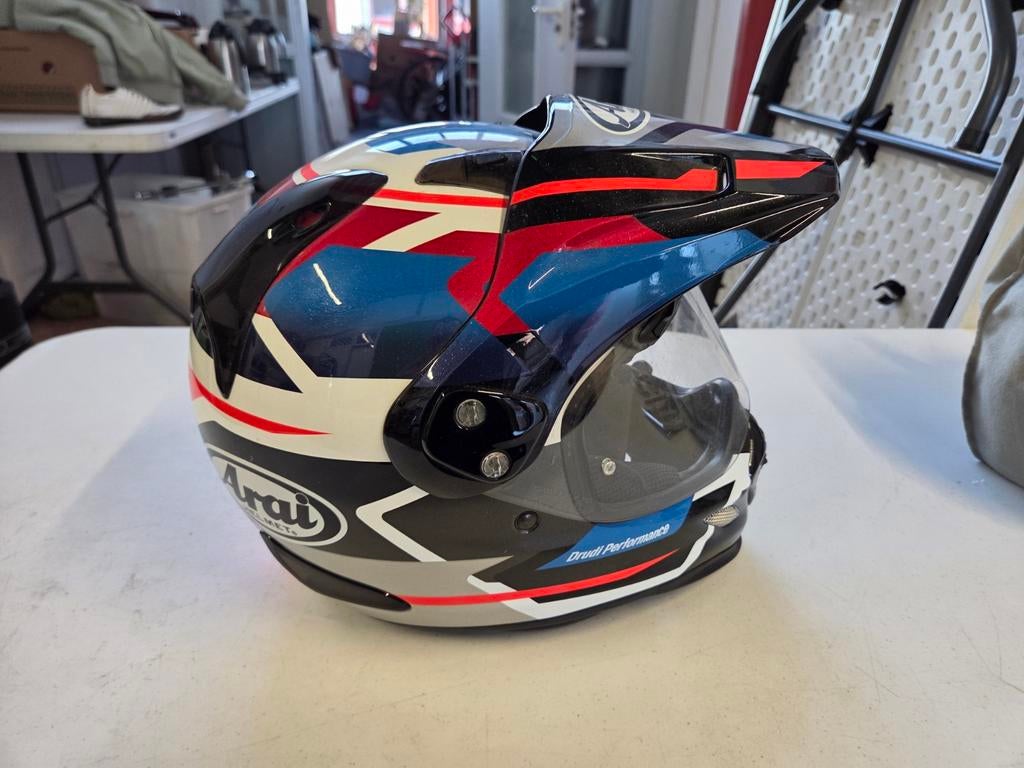 Arai motorhelm, wit, blauw, rood en zwart, Ophalen, Arai, Integraalhelm, L