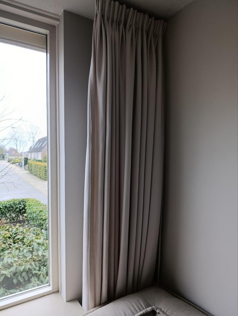 Prachtige creme gordijnen, Ophalen, Zo goed als nieuw, 200 cm of meer, 200 cm of meer