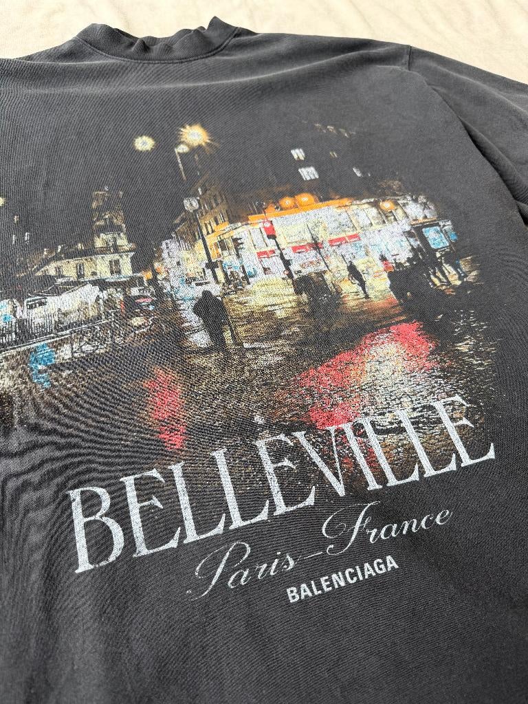 Balenciaga T-Shirt 'Souvenir Belleville', Zwart, Ophalen of Verzenden, Zo goed als nieuw, Balenciaga