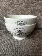 Set van 2 Claire Wilson's 'Good Appetite' kommen, Ophalen of Verzenden, Zo goed als nieuw, Overige stijlen, Kom(men)