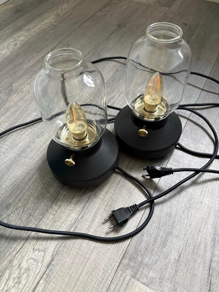 Twee IKEA Tärnaby dimbare lampjes incl. ledlampjes E14, Ophalen, Zo goed als nieuw