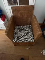 Rieten stoel, Huis en Inrichting, Fauteuils, Ophalen, Zo goed als nieuw, 75 tot 100 cm, 50 tot 75 cm