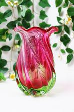 Vintage glazen vaas Murano stijl, Ophalen of Verzenden