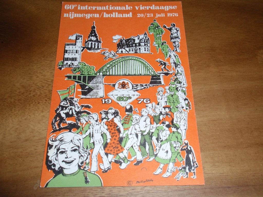 Illustrator Nijmegen Vierdaagse, Verzamelen, Verzenden, 1960 tot 1980, Gelopen, Gelderland