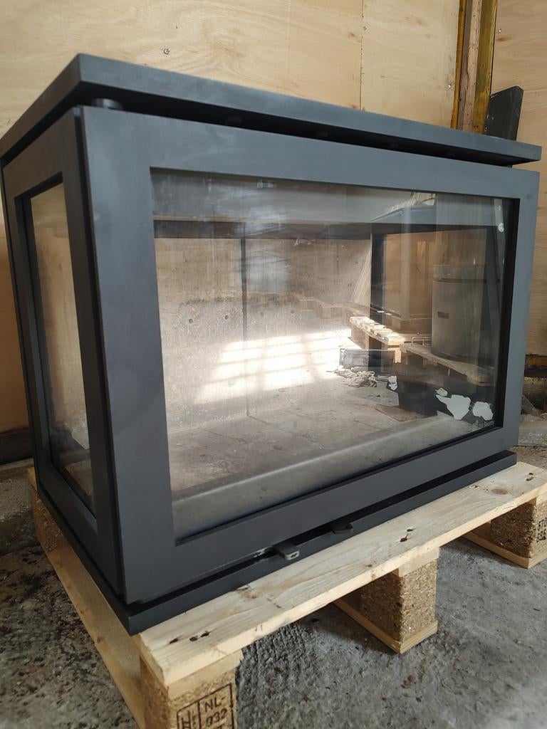 DIK GEURTS INSTYLE TRIPLE 660 LOW houtkachel inbouw haard, Gebruikt, Houtkachel, Ophalen of Verzenden, Inbouw