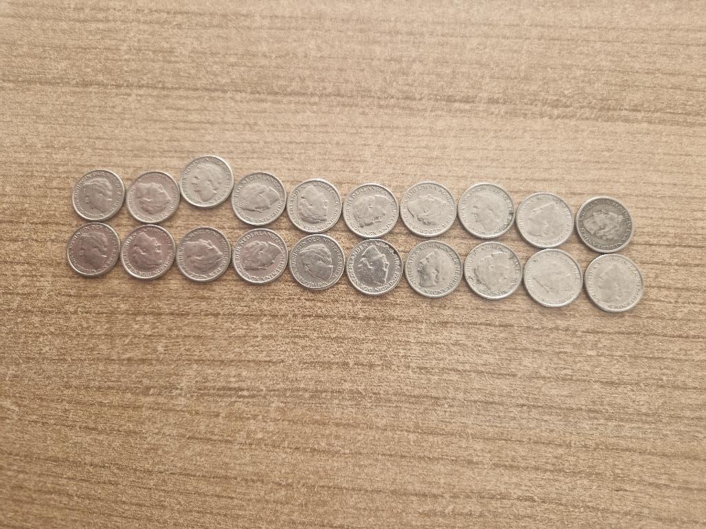 dubbeltjes 20 stuks 1948 wilhelmina 0,10, Ophalen of Verzenden, Koningin Wilhelmina, 10 cent, Losse munt