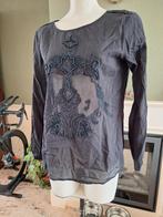 Culture see through zwarte top shirt M 38 40, Maat 38/40 (M), Verzenden, Zwart, Zo goed als nieuw