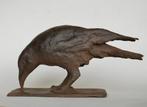 Prachtig vogel beeld kraai keramiek brons sculptuur, Ophalen of Verzenden