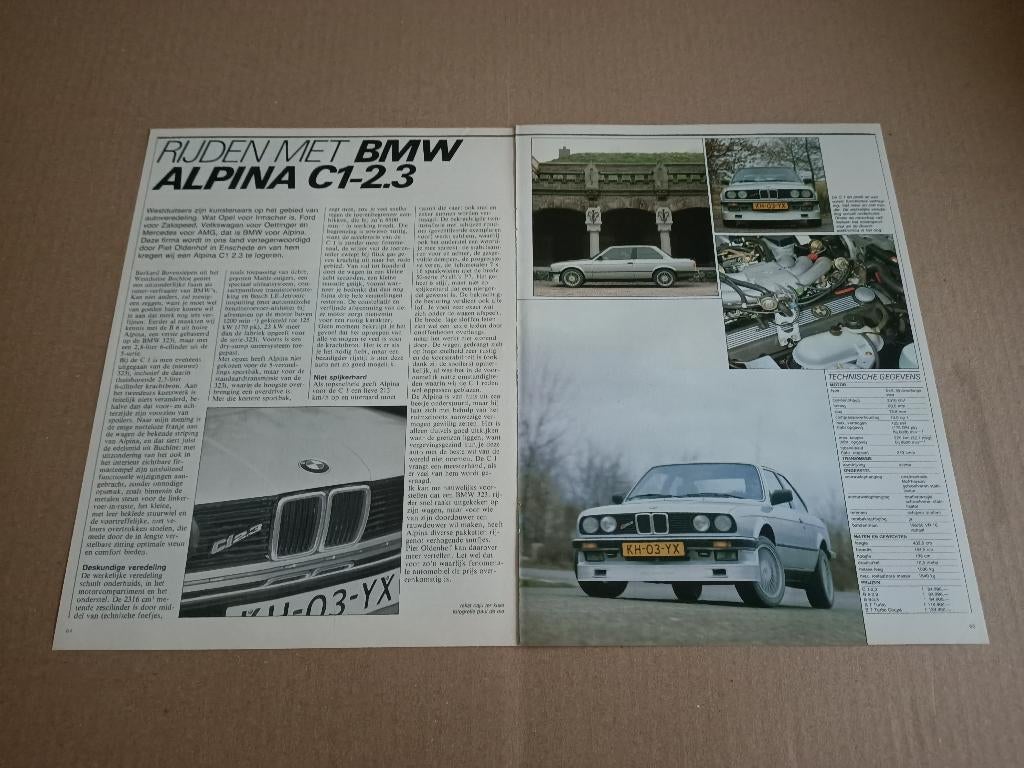 Auto Test (uit oud tijdschrift) BMW E30/ Alpina C1-2.3 (1984, Verzenden, Gebruikt, Auto's