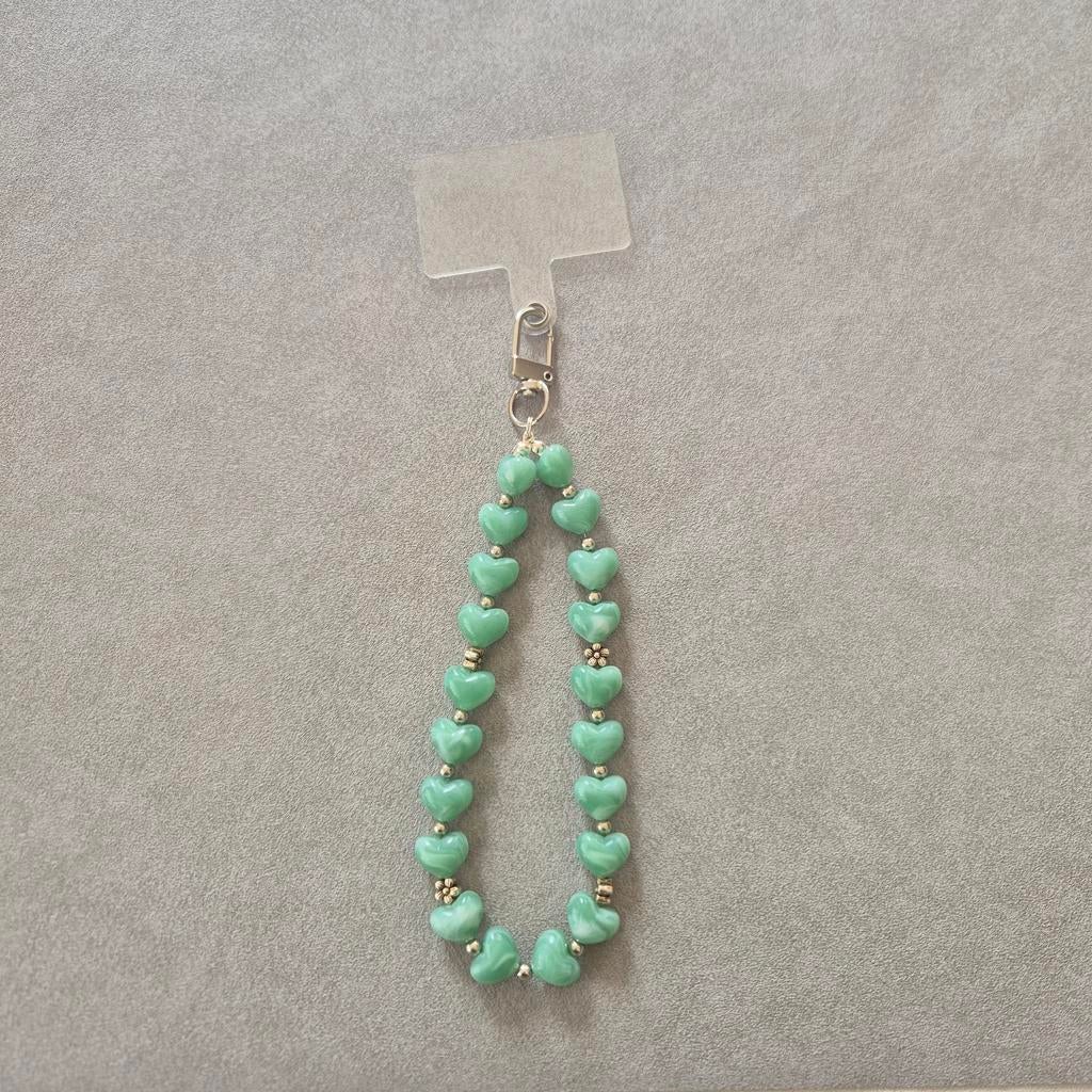 Telefoonkoord mintgroen hartjes, Ophalen of Verzenden, Nieuw