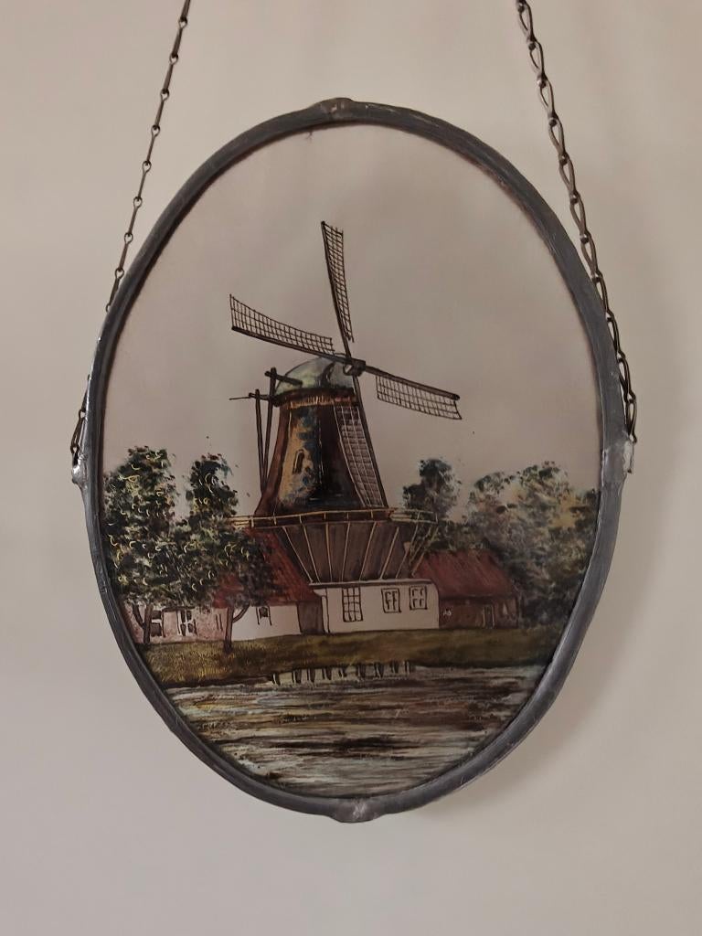 Een stukje glas in lood met een verhaal, Antiek en Kunst, Antiek | Glas en Kristal, Ophalen