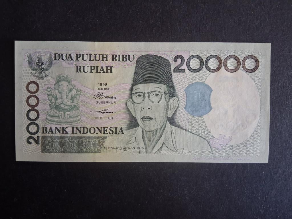20.000 rupiah Indonesië unc 1998, Ophalen of Verzenden, Zuidoost-Azië, Los biljet