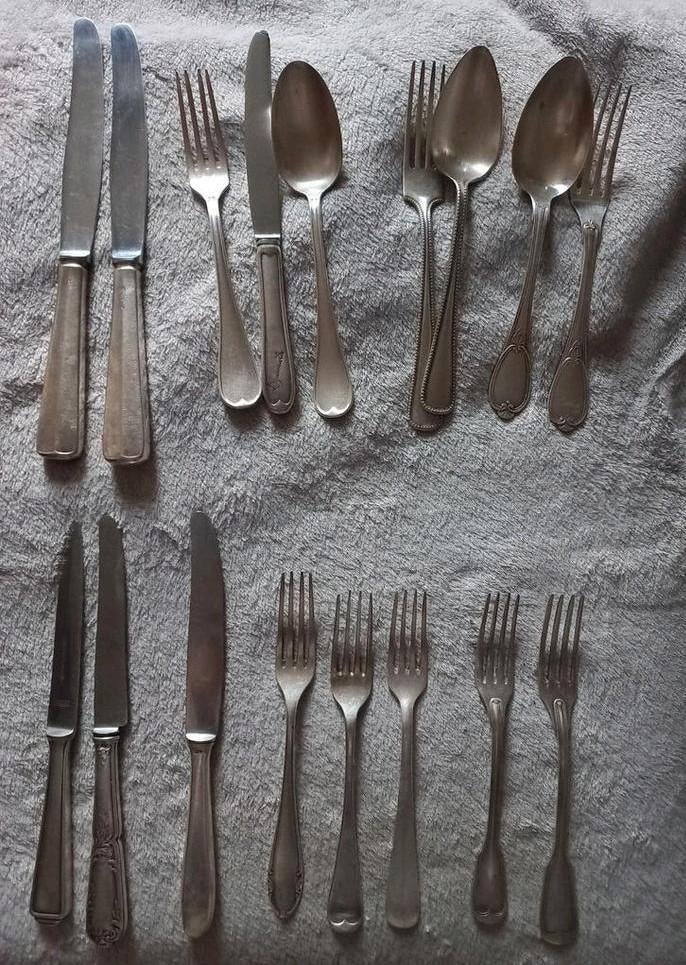 Antiek Vintage Verzilverd Bestek Sets vanaf, Antiek en Kunst, Antiek | Bestek, Ophalen of Verzenden