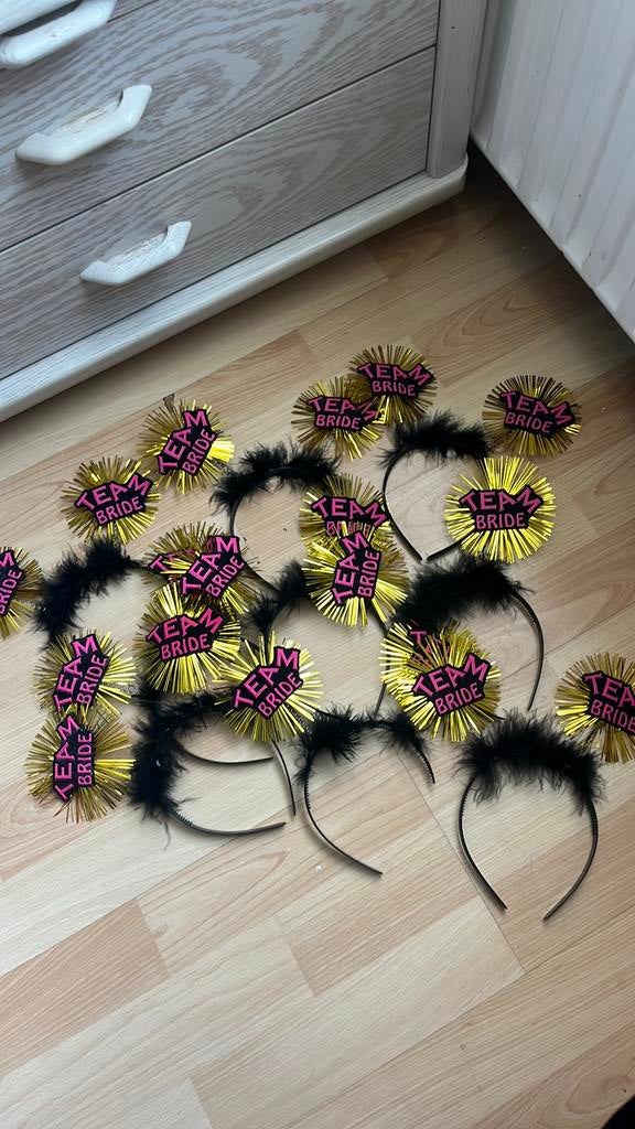 Bachelorette haarbanden, team bride 8 stuks, Ophalen of Verzenden, Zo goed als nieuw, Jongen of Meisje