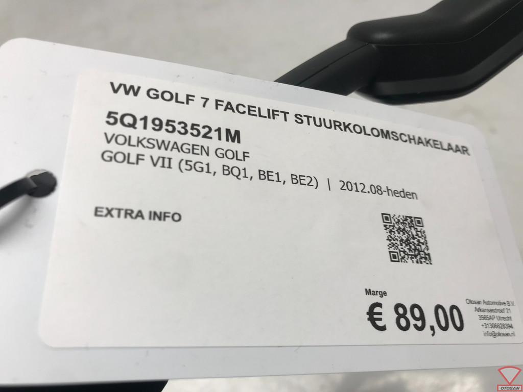 VW Golf 7 FL Stuurkolomschakelaar 5Q1953502AA 5Q1953521M, Auto-onderdelen, Gebruikt, Volkswagen, Volkswagen AG, Berliner Ring 2
38440  Wolfsburg, DE