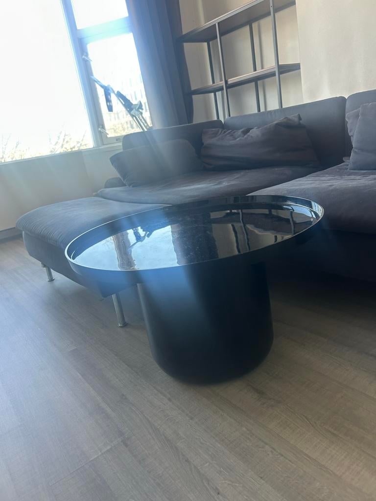 Zwarte salontafel van Loods 5, Huis en Inrichting, Tafels | Salontafels, Ophalen, Overige materialen, Gebruikt, Rond