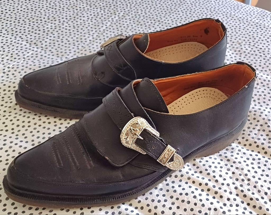 Dr. Martens Western buckle shoes Heren Jaren '80 - Maat 43, Zwart, Ophalen of Verzenden, Gespschoenen, Gedragen
