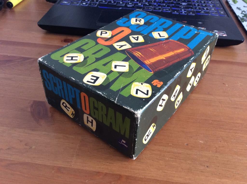 Script-o-gram vintage dobbelspel van jumbo, Ophalen of Verzenden, Gebruikt, Jumbo