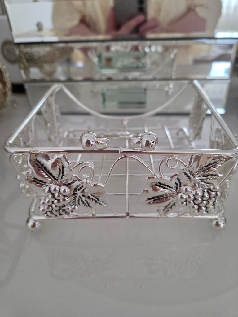 Zilverkleurige mini servetten houder, Ophalen of Verzenden