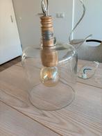 Hanglamp Rivièra Maison van hout en glas, Huis en Inrichting, Lampen | Hanglampen, Ophalen, Zo goed als nieuw, Hout, Minder dan 50 cm