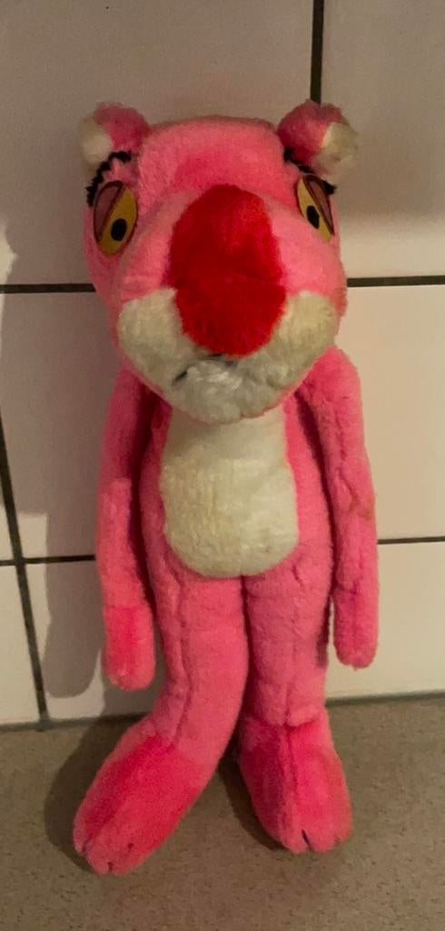 Vintage Pink Panther knuffel pluche pop roze panter, Ophalen of Verzenden, Zo goed als nieuw, Overige typen